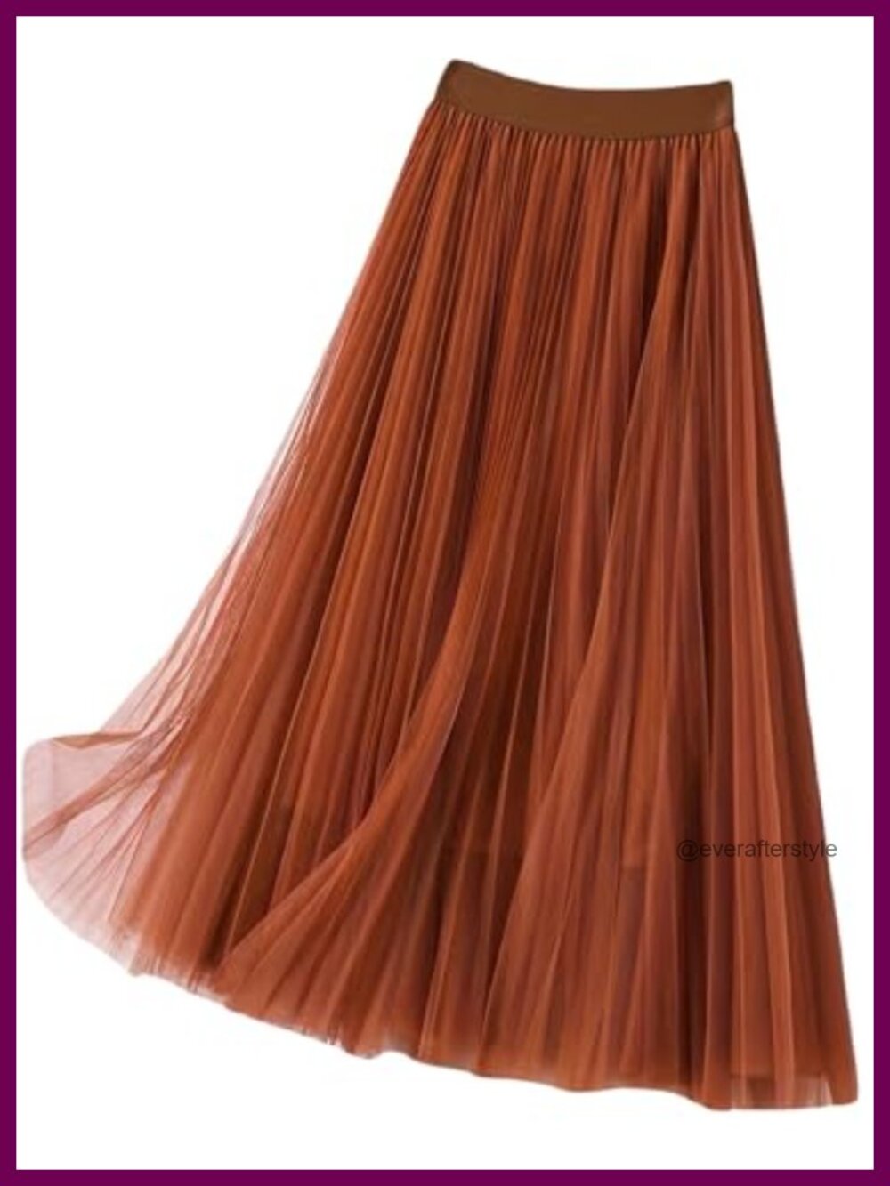 Plus Size Tulle Maxi Skirt High Waisted A-Line Mesh